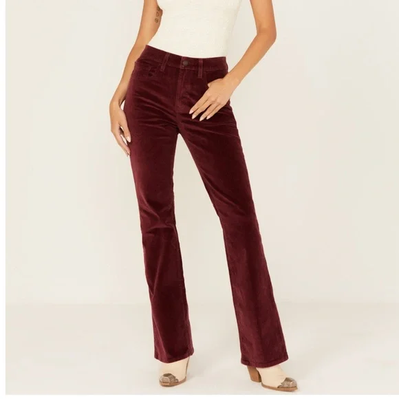 Women’s Levi’s 725 High Rise Corduroy Bootcut Pants Wine Burgundy Maroon 30 - Picture 3 of 8